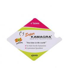 （買三送一）官網雙效威而鋼SUPER KAMAGRA用法正品效果好無副作用口服壯陽藥切半ptt助勃延時治早洩 4顆/160mg